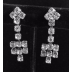 Vintage Art Deco Chandelier Earrings, 1 1/2" long