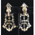 Back of Large Art Deco Rhinestone Chandelier Earrings