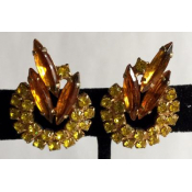Topaz Spiky Rhinestone Earrings