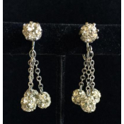 Art Deco Chandelier Earrings with Rondelle Top & Dangles