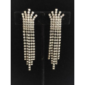 3 Inch Long Vintage Art Deco Chandelier Earrings